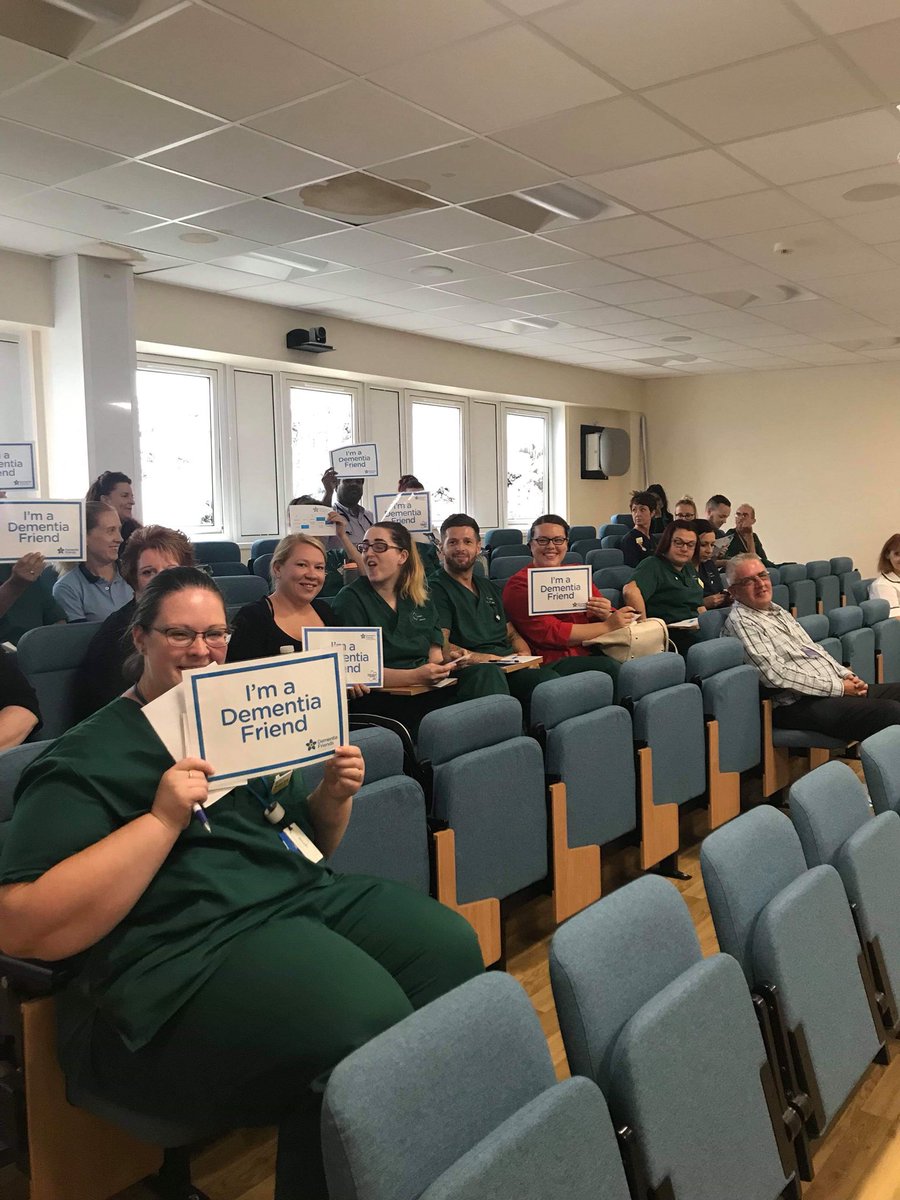 janicew99's tweet photo. A huge thank you to @lkm4848 for arranging @DementiaFriends training at #Withybush over the past 2 days. So much positive feedback and great attendance from across the hospital.. 128 trained! #makingadifference @carolloveswales @BethanAndrews4 @sallyfarr111 @HywelDdaHB https://t.co/ByLcEWlysr