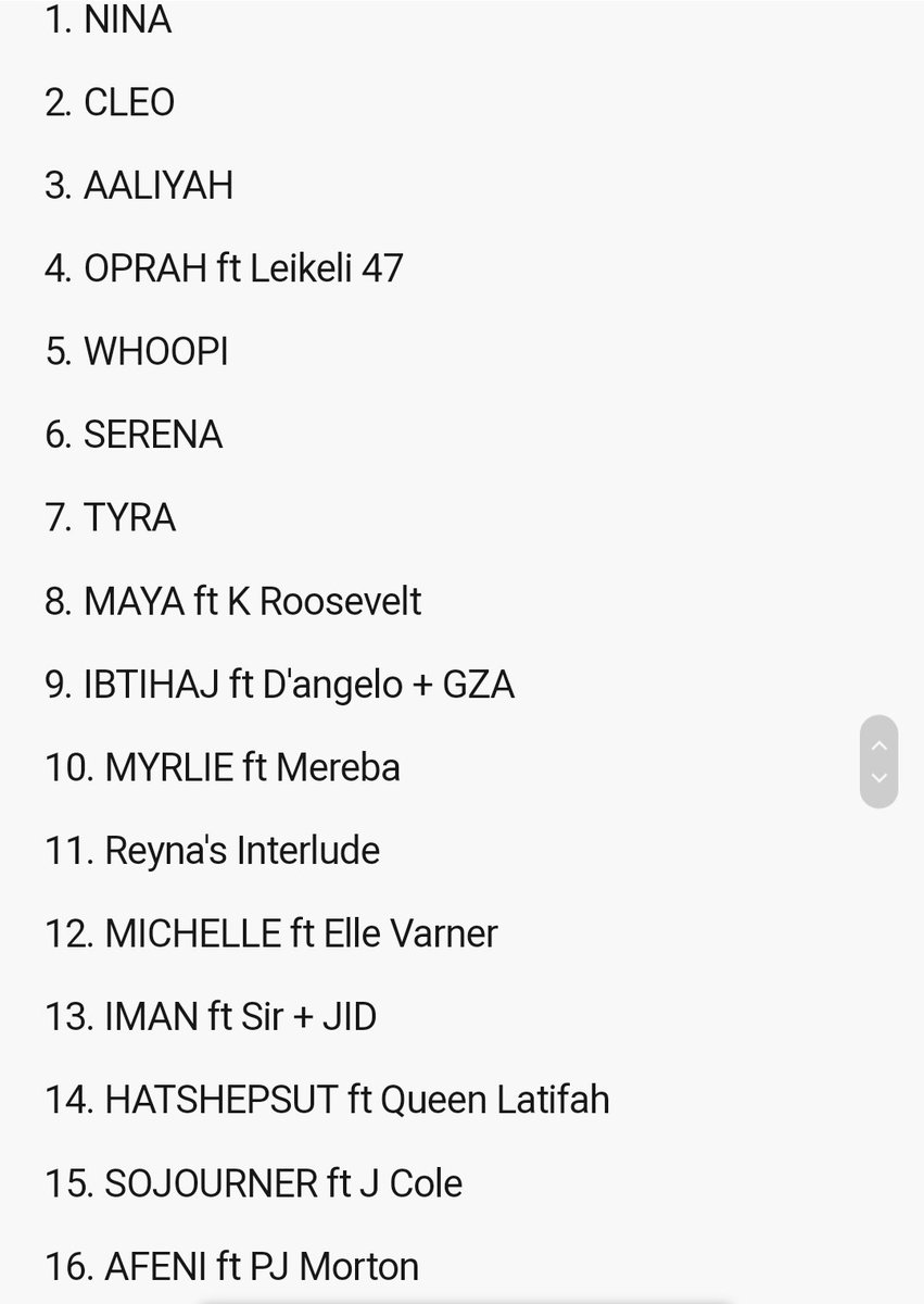 checktherhyme1_'s tweet photo. Rapsody shared her tracklist and cover for her upcoming album, Eve, which drops on August 23rd. Looking at the tracklist, it's looking like she'll be paying homage to accomplished Black women. I'm even more excited for the album now. https://t.co/8CZplmVjb3