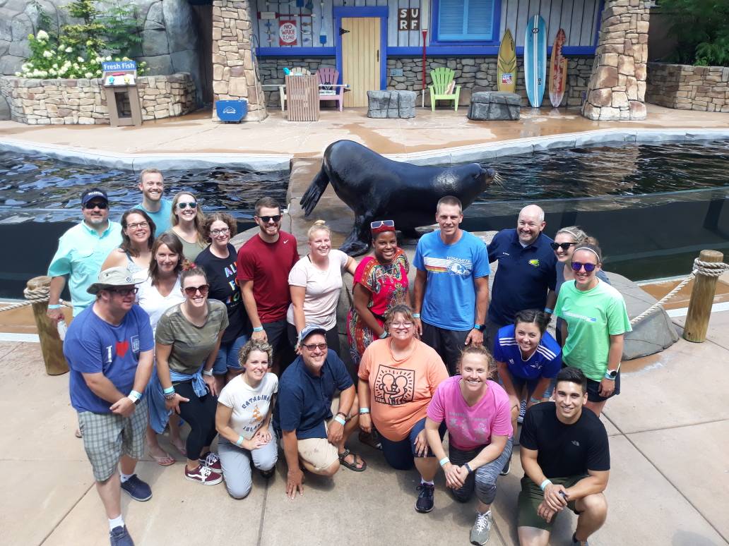 We were VIP guests with Valerie at the Sea Lion show today to discuss sustainability, positive reinforcement, and animal adaptation. All things important at MRH Middle.