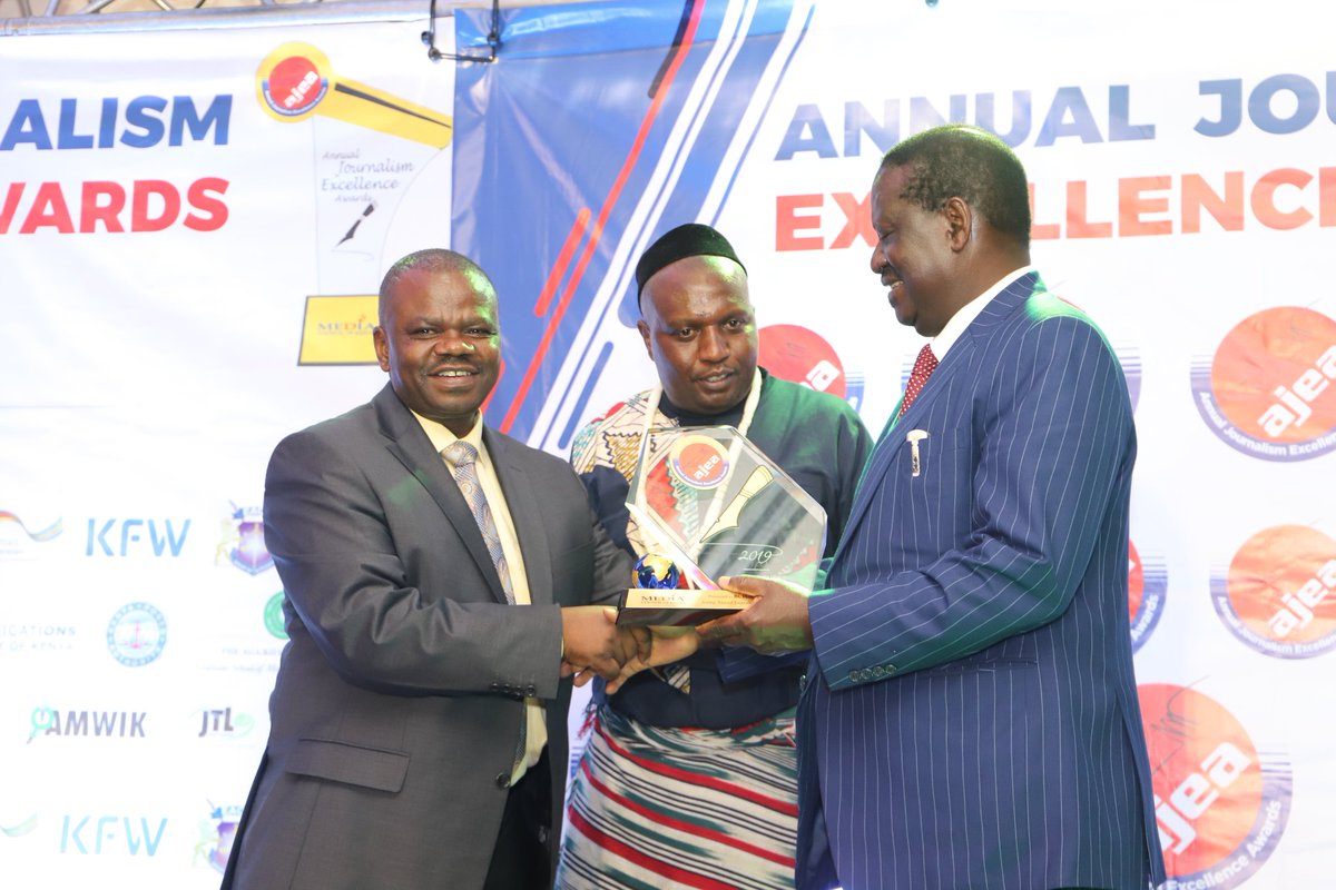 kenyafilmcomm's tweet photo. A huge congratulations to @johnallannamu @AfUncensored for scooping journalist of the year award. #AJEA2019 #MediasummitKE2019 
We also say congratulations to all the winners tonight. Your win is well deserved. https://t.co/BvpylSkSMZ