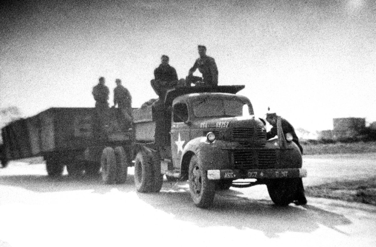 BAD2Warton's tweet photo. #BAD2 had 363 motor vehicles assigned to the station during January 1944. Based in 23 hangar, the M.T. Section was responsible for the operation, tasking, and maintenance of each vehicle. On average the fleet covered 17,435 miles a day, consuming 2,627 US Gallons of fuel. #WW2 https://t.co/6AGbUffe0h