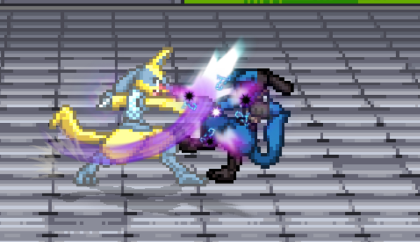 Shiny Lucario Pixel Art