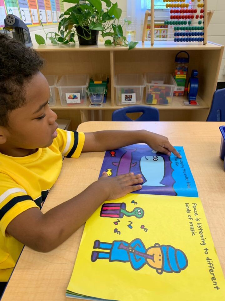 DekalbEla's tweet photo. Students in Ms. DeJean’s 4 year old class at DeKalb Early Learning Center spend time reading and exploring books! #literacy #earlyliteracy @DeKalbSchools @DeKalb_ELC https://t.co/auIgMpjyIO