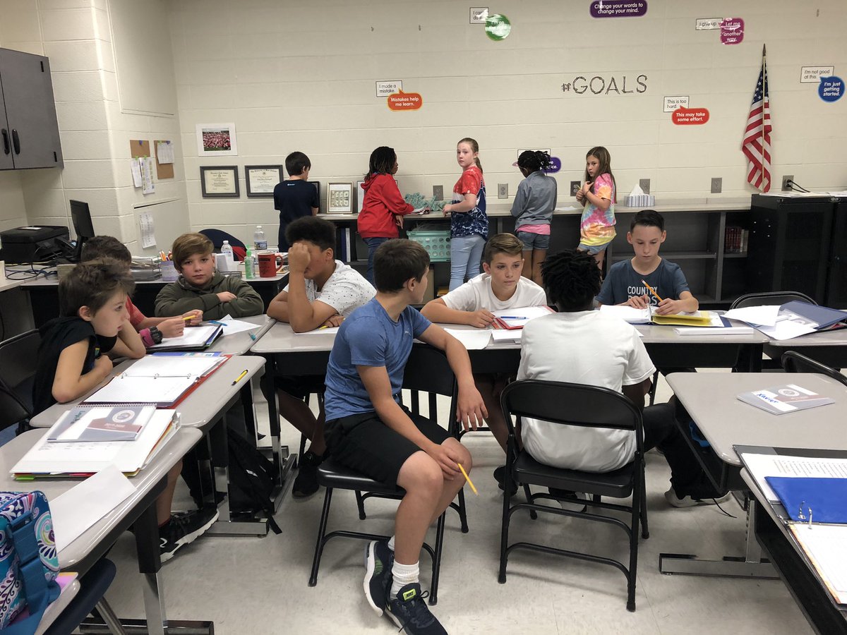 SassyVClass's tweet photo. Great discussions today! Students created class expectations and had in-depth convos over an anticipation guide for The Giver 🙌🏼#WarriorWIT #IgniteExcellenceMCSS #middleschool https://t.co/mqxIcV07b2