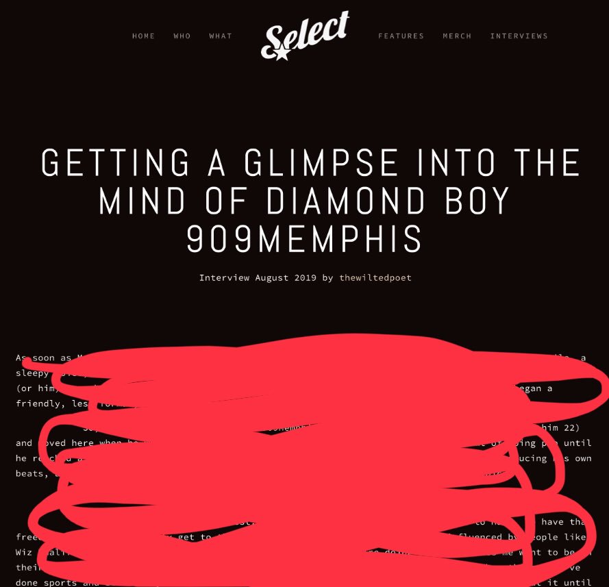 ipressedselect's tweet image. We did an interview w/ @mxmphy..⭐️
Don’t miss this.
whosdepressed.me/909memphis-1