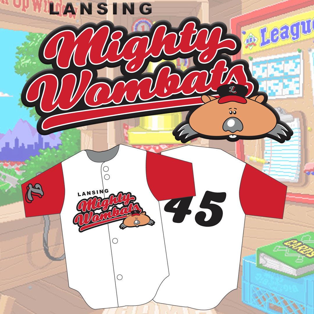 LansingLugnuts's tweet photo. Heard there is some buzz about baseball teams playing on unique fields...25,000 RTs and we'll play the @greatlakesloons at Steele Stadium in 2020 as the Mighty Wombats. #BackyardOfDreams https://t.co/GUm7mkXdH2