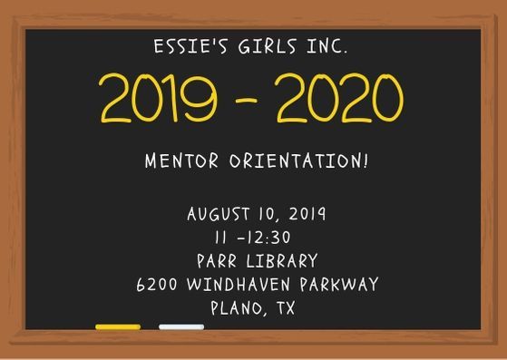 EssiesGirlsInc's tweet photo. @PWHSWolves @SheptonStallion @vinesvikings @WHS_Warriors @PISDeSchool 
Did you know that there is a mentoring program serving middle and high school girls in your area? Help spread the word.
#menteeorientation is Aug 10th, 11am at #ParrLibrary @planolibrary https://t.co/8yy67Sz8WZ