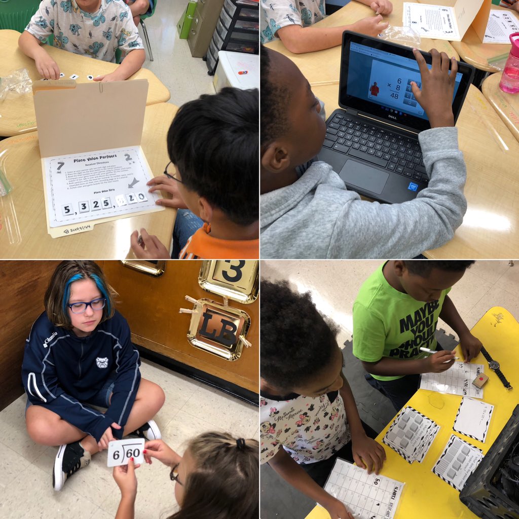 MsHelmENES's tweet photo. Math Stations give us an opportunity to be in charge of our learning. How are you becoming a better mathematician today? #factpractice #xtramath #placevalue #frecklemath  #ncssbethebest #enesisthebest https://t.co/V6TDRZltS5