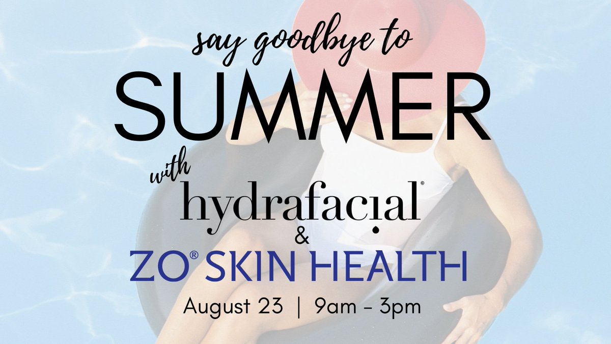 DrGradyCore's tweet photo. Core Plastic Surgery Hydrafacail Event - August 23
https://t.co/lcsbaFQzmJ https://t.co/mWpynkfuO2
