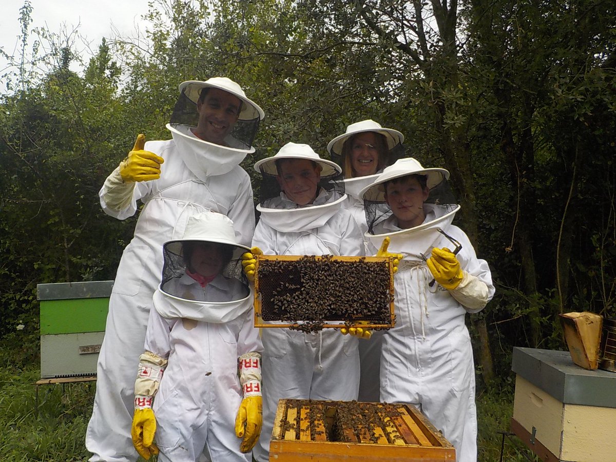 colmenesdetate's tweet photo. Más familias se han acercado a conocer a las abejas a nuestro colmenar de Polleu. Os presentamos a esta familia tan maja , son Roberto, Mayte, Noa, Ray y Daniel¡¡¡ Mil gracias familia, nos vemos entre abejas taterxs¡¡¡ #visitasmolonas #familiasprestosas #Asturias #naturaleza https://t.co/1HTUJRl9ef
