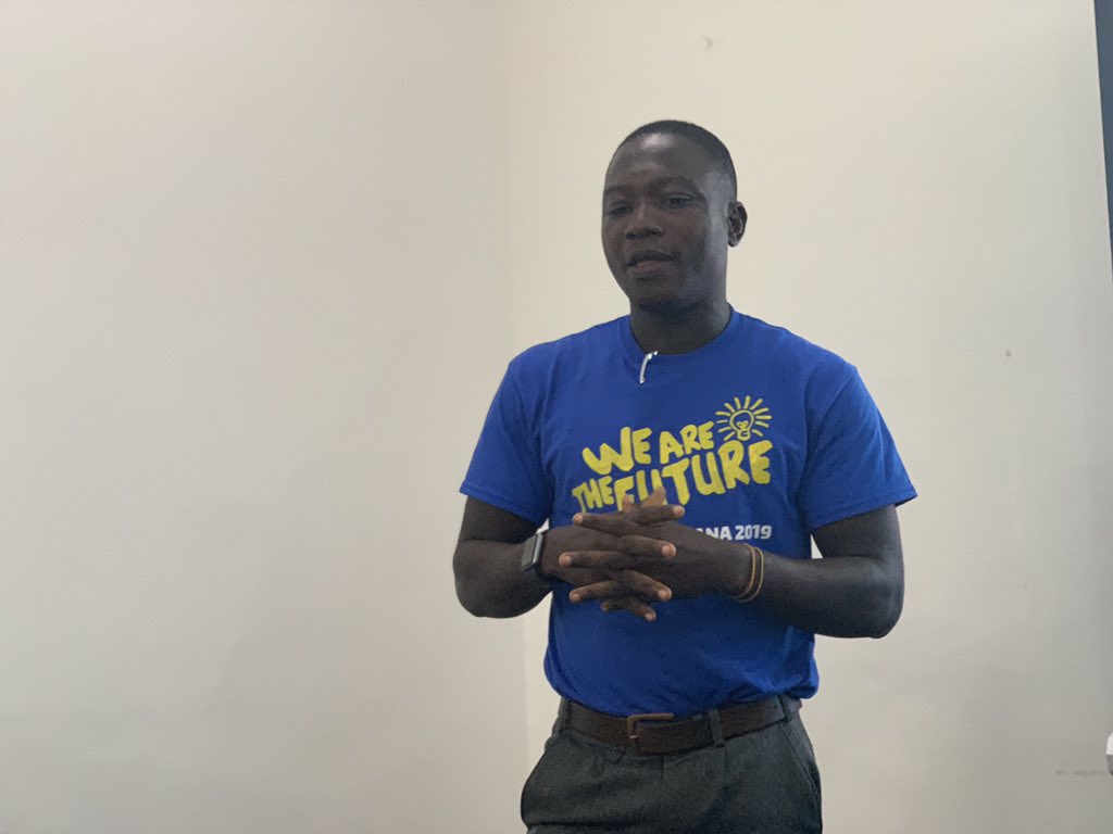 innovateghana's tweet photo. #iTesla presenting to us his way of transferring electricity by wave!
Woww, Isaac Ohene be doing the most!
🙌🏾🙌🏾🙌🏾🙌🏾🙌🏾🙌🏾🙌🏾🙌🏾🙌🏾
#InnovationCamp19 #FinalPitchDay https://t.co/hsCzwPRrhj