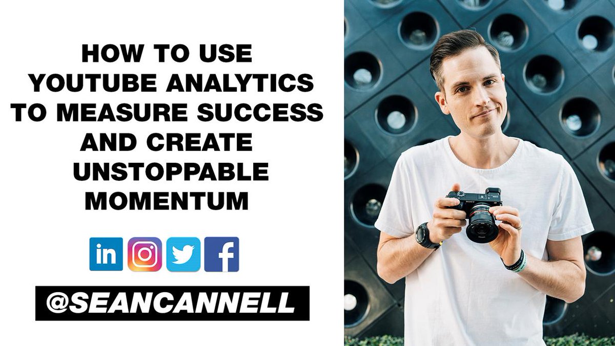 seancannell's tweet photo. Pumped to share my brand new training on YouTube Analytics at @SMExaminer #vms19 in a few minutes!
⚖️I'll be talking about the '10 YouTube Commandments.'
Excited to hang out with everyone!
#YouTubeSecrets https://t.co/v4GWv1DNtN