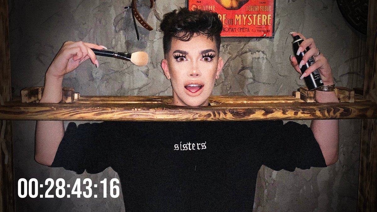jamescharles's tweet photo. RT to be the next video's sister shoutout!!

DOING MY MAKEUP IN AN ESCAPE ROOM! 👀🔎 i can't believe we got permission to do this... https://t.co/FLh1SNle2P https://t.co/8w6EaqjcYV