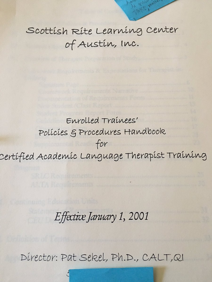 AnabelWalters7's tweet photo. Cleaning out closets and found my CALT training handbook! The best thing I ever did for my professional life was completing this training. College wasn't enough. #AcademicLanguageTherapy #MultisensoryStructuredLiteracy #ScienceOfReading https://t.co/syMeO7xPSY