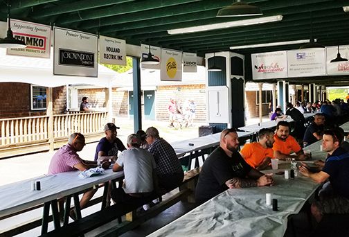TAMKO_News's tweet photo. TAMKO representing at the #RIBuilders Association Annual #ClamBake today till 8 p.m.! #RhodeIsland #BuildersAssociation #Builders #tamko #roofing #RhodeIslandBuilders P.S. Check out that massive fire! https://t.co/FUWbUbSVqi