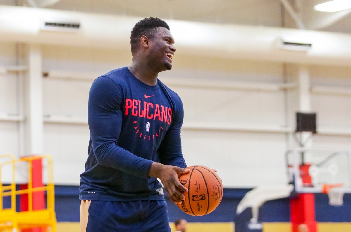 Pelicans players. out more photos ➡. Zion Williamson and Nickeil Alexander-...