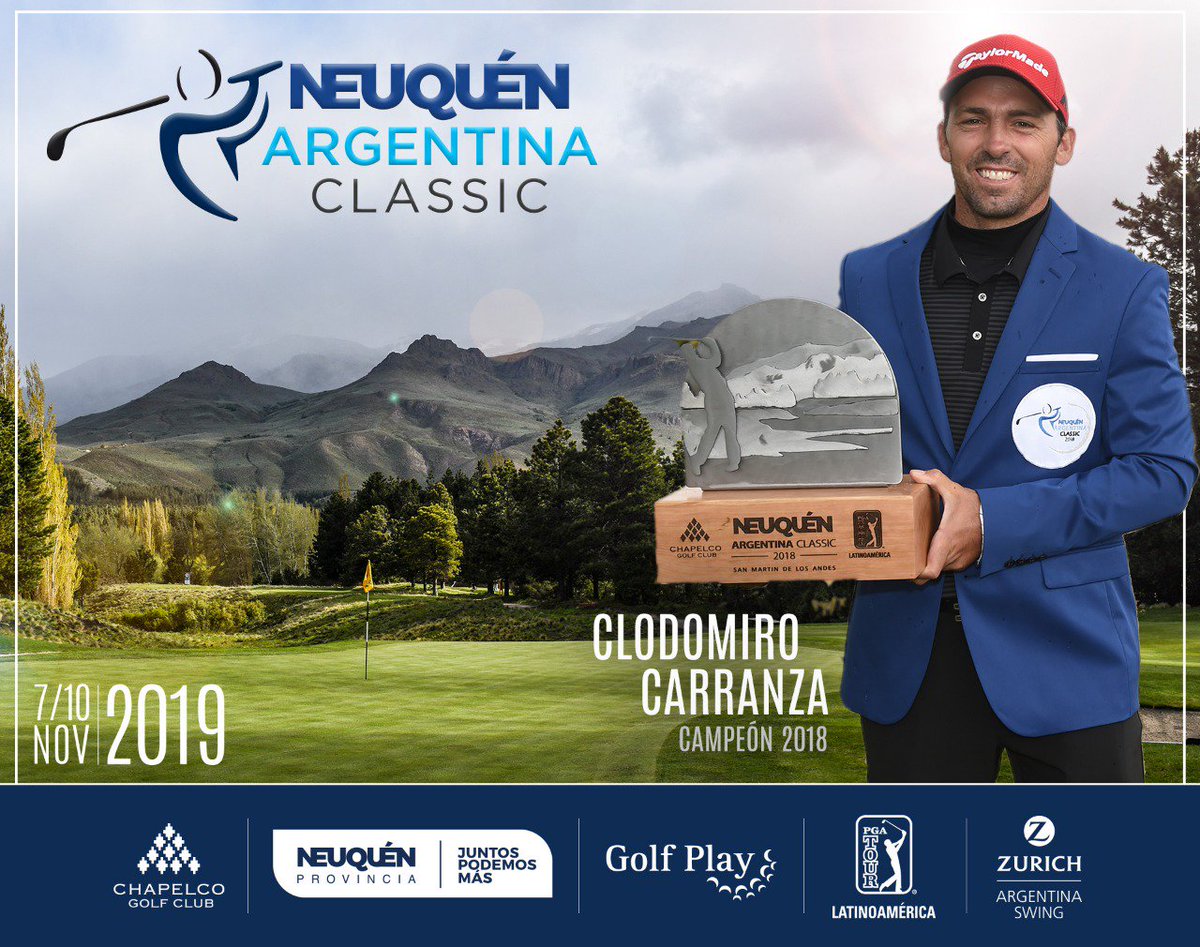 Del 7 al 10 de noviembre, los mejores golfistas del <a href="/PGATOURLA/">PGA TOUR Americas ESP</a>  estarán en <a href="/CHAPELCOGOLF/">Chapelco Golf & Resort</a>. Evento oficial de la gira del #pgatourla  <a href="/minturismo/">Ministerio Turismo, Ambiente y Recursos Naturales</a> <a href="/neuquentur/">Turismo Neuquén</a> #golfplay #argentina #golf