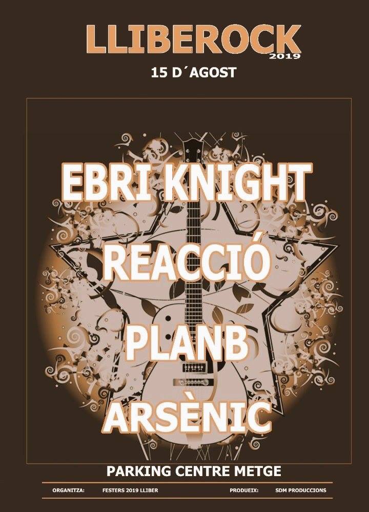 dsonscultural's tweet photo. 15 d’agost #LLIBEROCK Lliber amb @EbriKnight @ReaccioGrup @arsenic_oficial @martinplanb https://t.co/1qKRJLTOQn