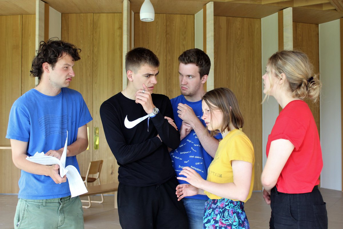 borchertalife's tweet photo. Here's a sneaky pic of the cast during rehearsals arguing about the correct pronunciation of #Borchert
They've got just one weekend to figure it out!🧐
Tickets: https://t.co/QDq4zLo8wa
#fringefunder campaign: https://t.co/ENgpp3BLVZ
#edfringe2019
#MakeYourFringe
#rehearsals https://t.co/dMhfKA6YIU