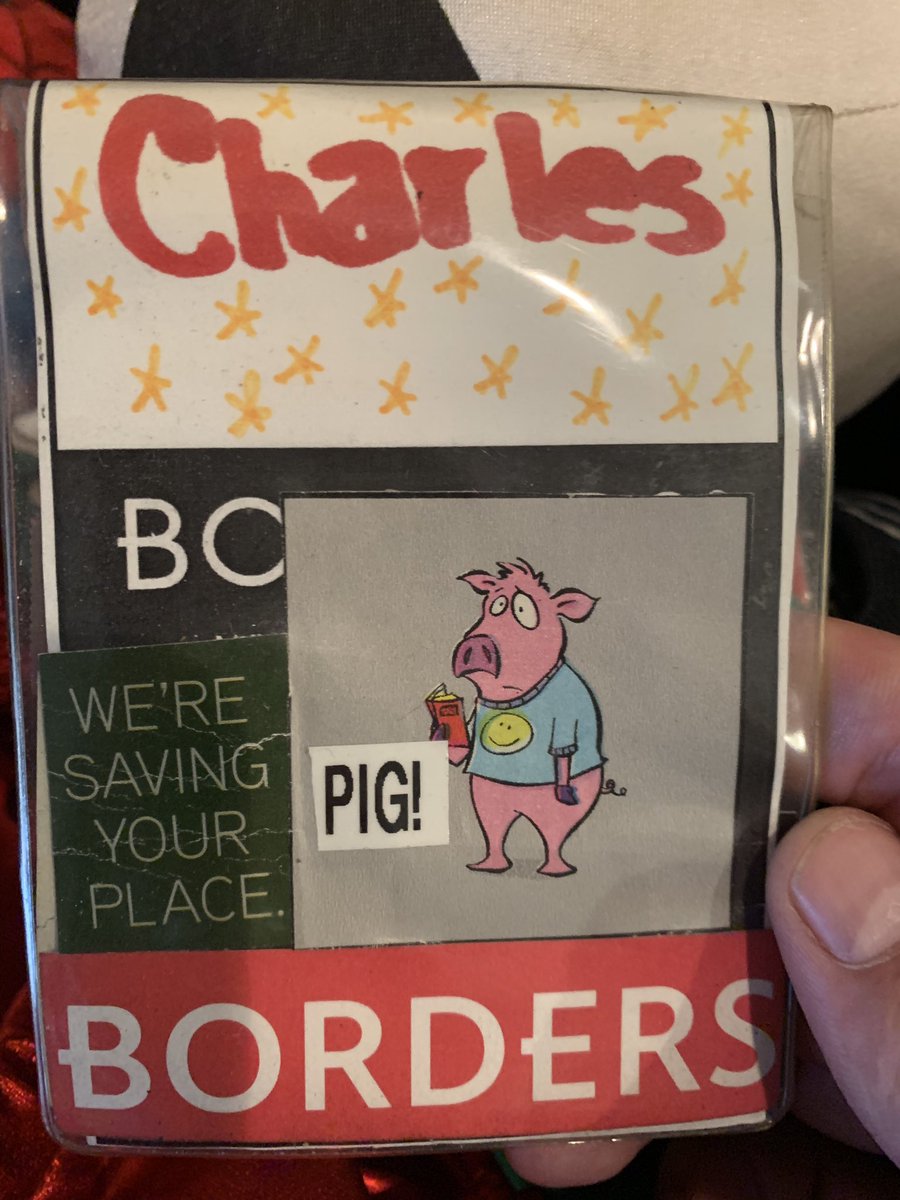 charlesrockhill's tweet photo. Omg I found my old name tag from when I met @allisonkilkenny #RIPBorders https://t.co/q7bS8yYnZb