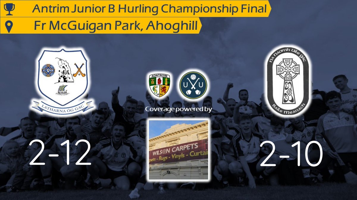 FT from <a href="/AhoghillGAA/">St. Mary's Ahoghill</a>:

🏆 <a href="/AontroimGAA/">Antrim GAA</a> JBHC Final

Stunning comeback with two goals in a minute to get back into it. Lismore with the composure when it mattered. Great game.

💪 Coverage powered by <a href="/WilsonCarpets/">Wilson-carpets</a>.

#AntrimJBHC