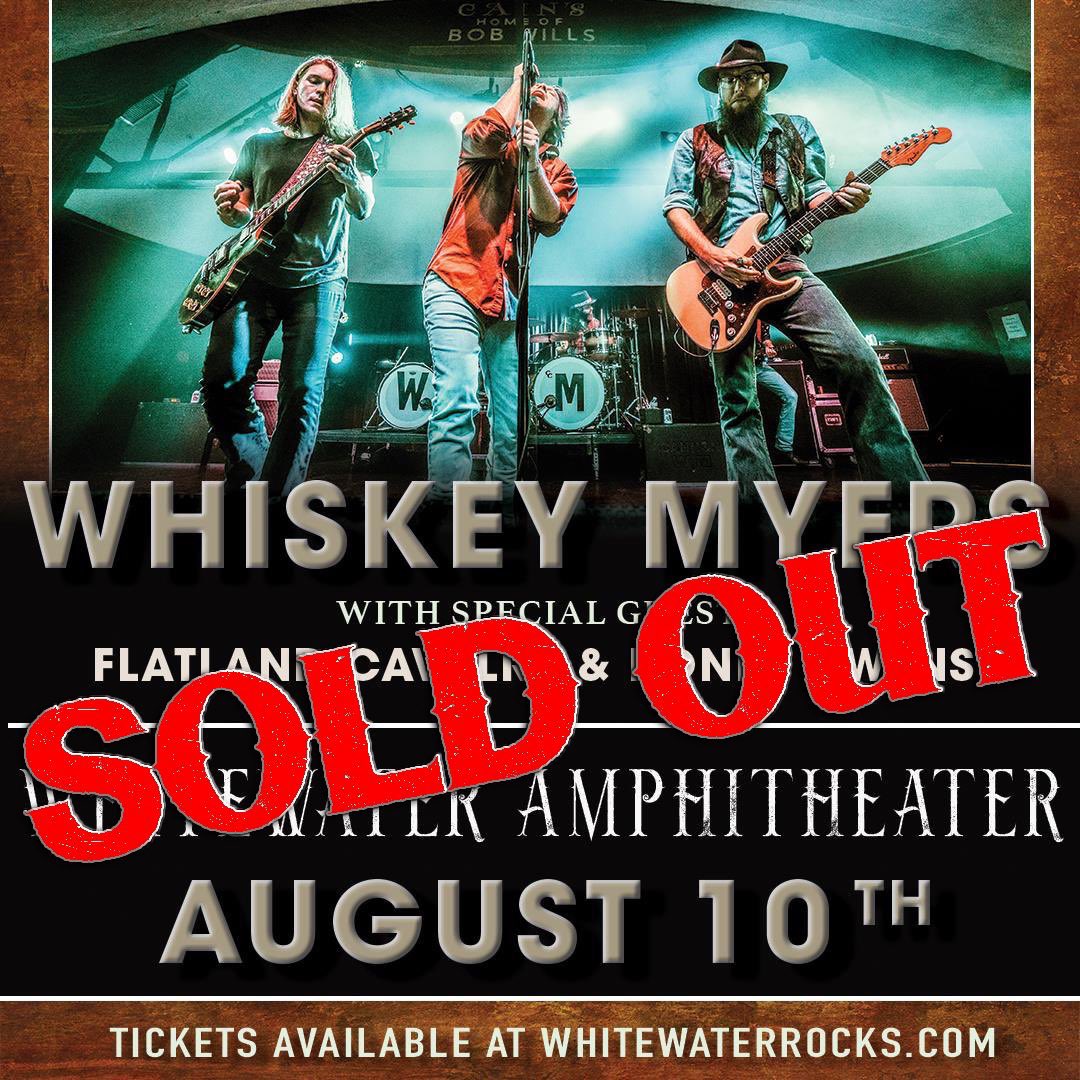 whiskeymyers's tweet photo. .@WhitewaterRocks is officially SOLD OUT! See y’all tomorrow! https://t.co/O1A4FCS5rO