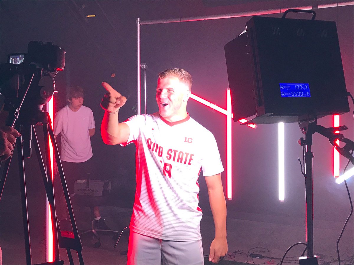 RocksSoccer's tweet photo. Former Rocks Soccer player Jack Holland doing some pre-season film work for The Buckeyes. Go Bucks! #RocksProud https://t.co/miE4b237tm