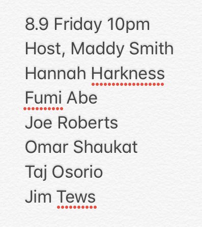 creekandcave's tweet photo. Creek Cave Live! TNT! 10pm! @somaddysmith hosts @jimtews @tajosorio @theoshaukat @bongripsthebook @thefumiabe @hark_itshannah + #datenight #lic #pinball #standupcomedy #comedy #acisworking #calistylemex #liceats #licdrinks #liclaughs https://t.co/cc1JyLNizz