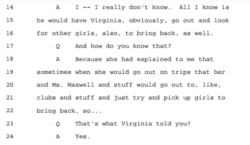 Tony Figueroa, another boyfriend up next...Talks about what Giuffre told him about the relationship between Epstein/Maxwell and her.