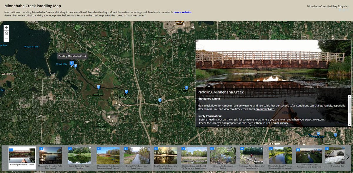 Screenshot of storymap