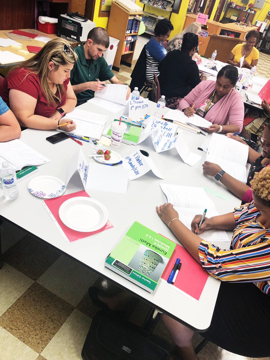 tpsdmath's tweet photo. Some of our math teachers in grades 6-8 spent the day studying the math in their Eureka lessons and shared out with a gallery walk. The great minds facilitators were certainly great today!  #readytoannotate ✏️📗 https://t.co/xP48lyur4Q