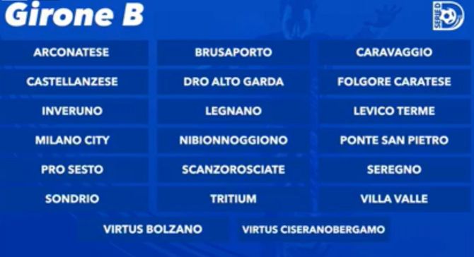 Peppe_FN's tweet photo. Sono stati designati oggi i 9 gironi della #SerieD
Andiamo a guardare le stragrandi favorite:
Girone A:@AsLuccheseLib
Girone B:@ProSesto
Girone C: #Adriese https://t.co/gtFkXsVQN4