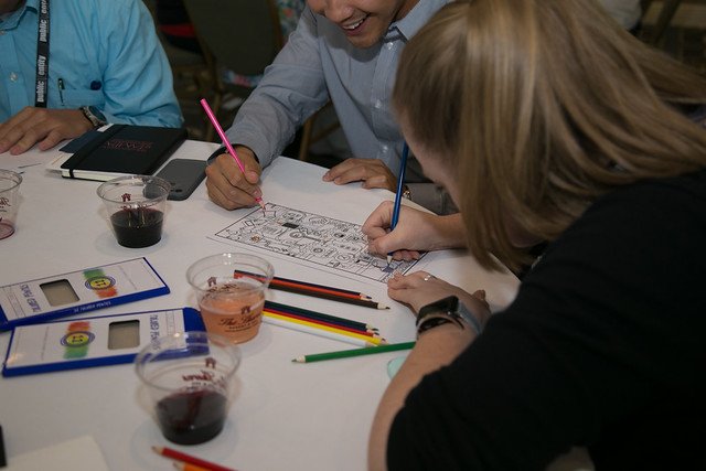Florida_ACE's tweet photo. Let us know how much you LOVED our Wine and Coloring session during Da️️y ✌️ of our #FloridaACE19 Conference! You can see how much fun everyone had! #FlashbackFriday https://t.co/4K5THBNyhc