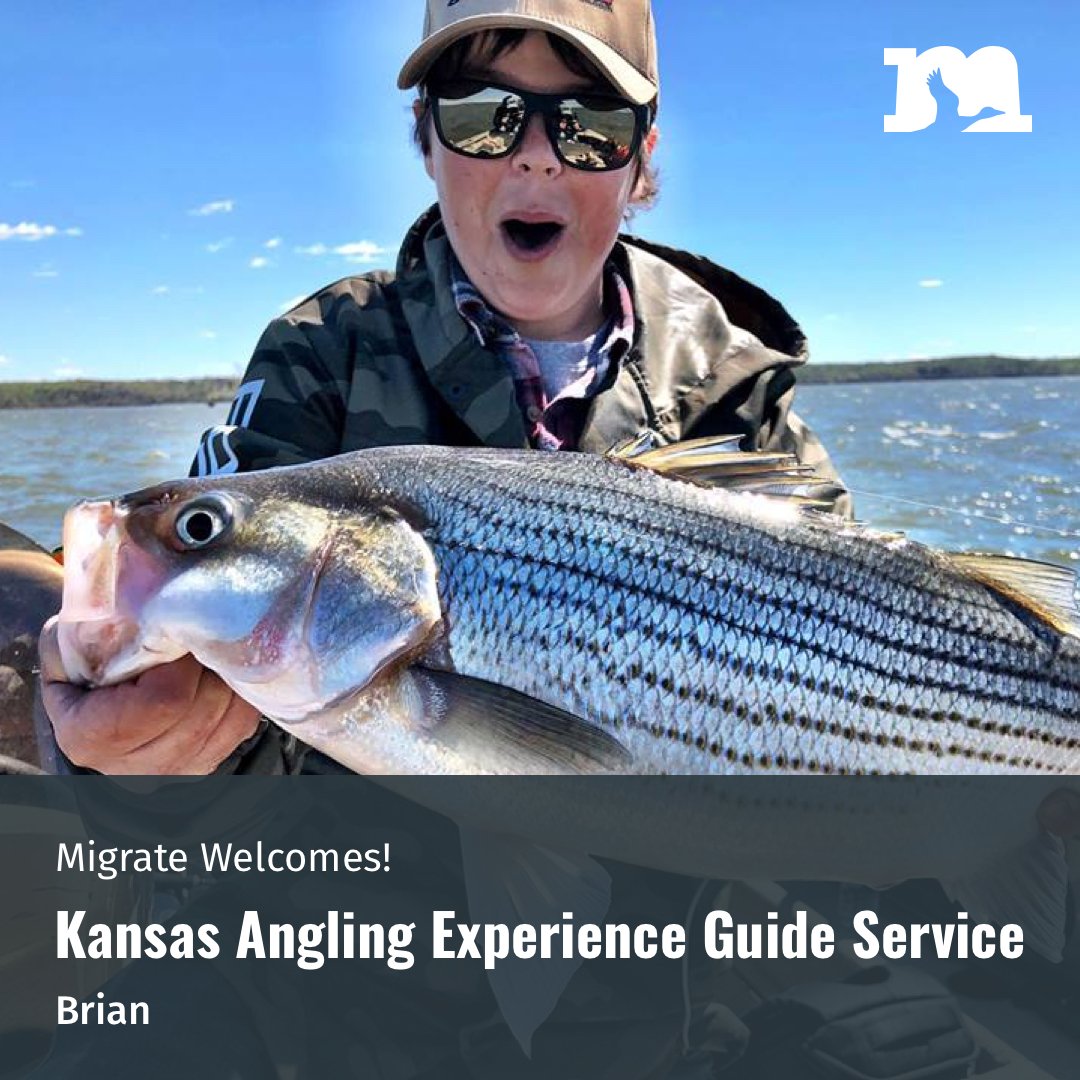 migrateHQ's tweet photo. Welcome Kansas Angling Experience Guide Service! 
https://t.co/Cjb4MZ8nZx 

“I want to have fun and catch fish, but I also want you to know the ‘Why, What, and Where’ of it all, so that you can enjoy the excellent fisheries that Kansas has to offer.” #jointhemigration #first100 https://t.co/god4hm3rvs
