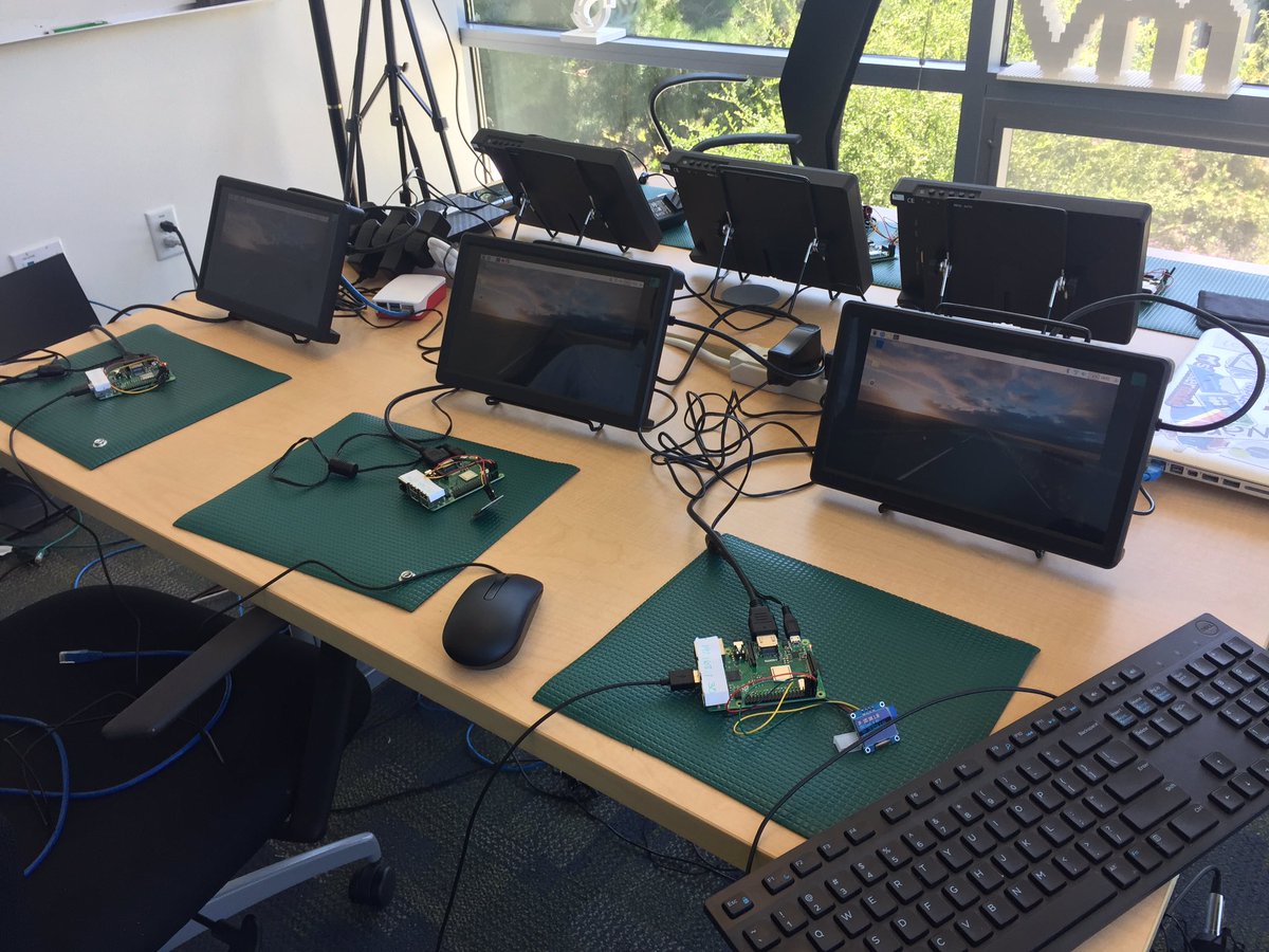 ericnipro's tweet photo. Building out a better @vmwarecode environment for #wmworld code experiences , session CODE4340U, CODE4328U and CODE4341U. Keyboard, mouse and display for each Pi. No more laptops or shell experience needed! Their are still spaces to learn sensors, Kubernetes and python code! https://t.co/5gtwoCZhp0