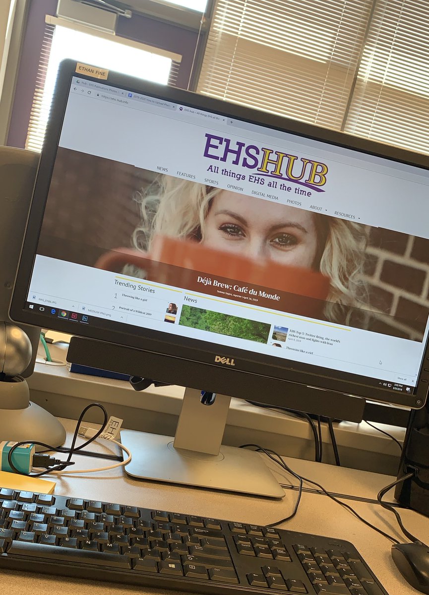 efineEHS_hub's tweet photo. 86 degrees in the Journalism room, but that doesn’t stop us...getting ready for the first day of school! #ehs63025 https://t.co/HBJm0RW3EL