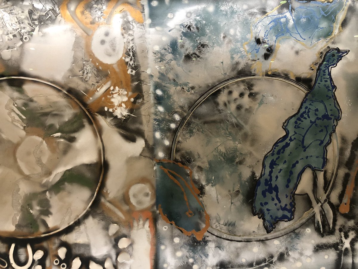 asophielh's tweet photo. Superbe fresque de 40 m du grand artiste Jean-Paul Riopelle au musée des beaux arts de Québec @mbamtl #riopelle https://t.co/zycovkHEBf