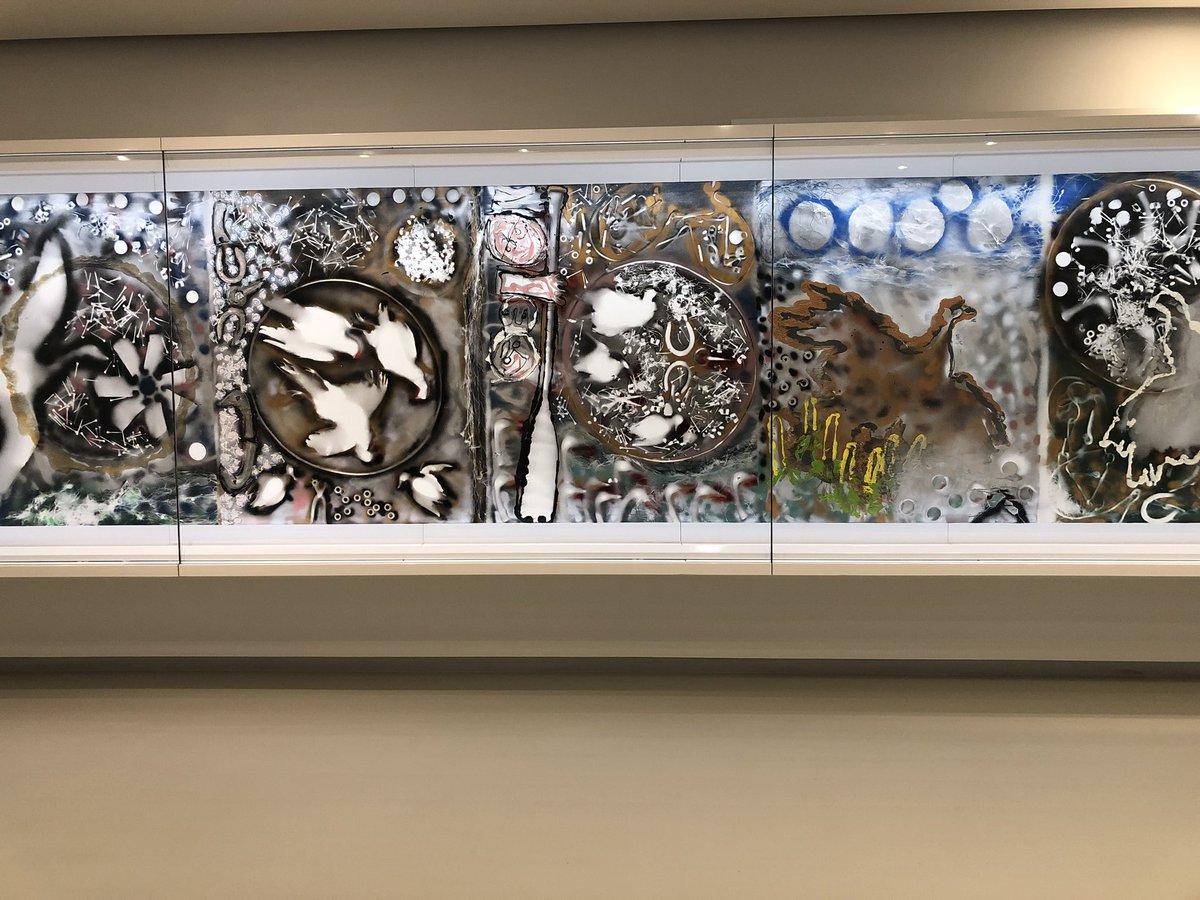 asophielh's tweet photo. Superbe fresque de 40 m du grand artiste Jean-Paul Riopelle au musée des beaux arts de Québec @mbamtl #riopelle https://t.co/zycovkHEBf