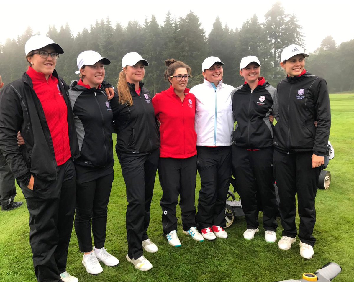 EnglandGolf's tweet photo. Congratulations to our wonderful teams who won both the Women's and the Girls' Home Internationals today despite the weather! #TeamEngland 🏴󠁧󠁢󠁥󠁮󠁧󠁿 #Proud Full report to come over the weekend - what an amazing week! https://t.co/jOWzQK6Mpe