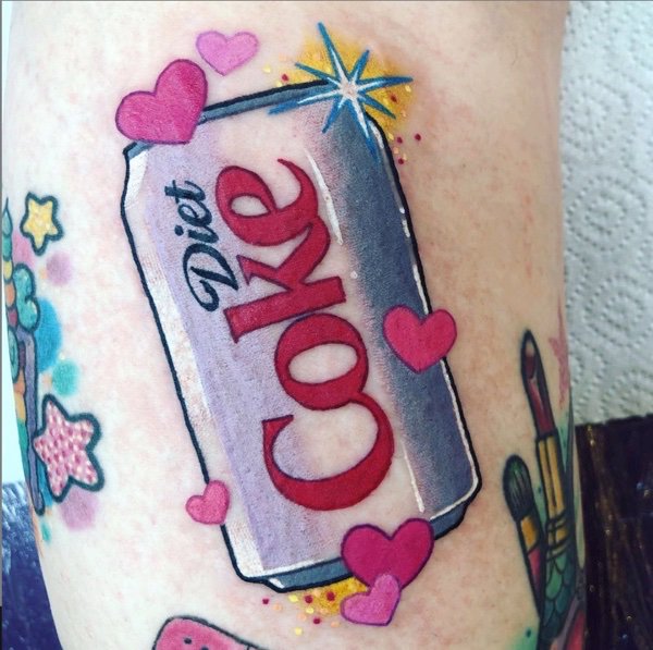 nikiatter's tweet photo. @DietCokeGB Hello, I am a massive fan of your work Diet Coke and I decided to immortalise my love for you forever today. Thank you for all the good times LYVM. https://t.co/YCFtkmVinj