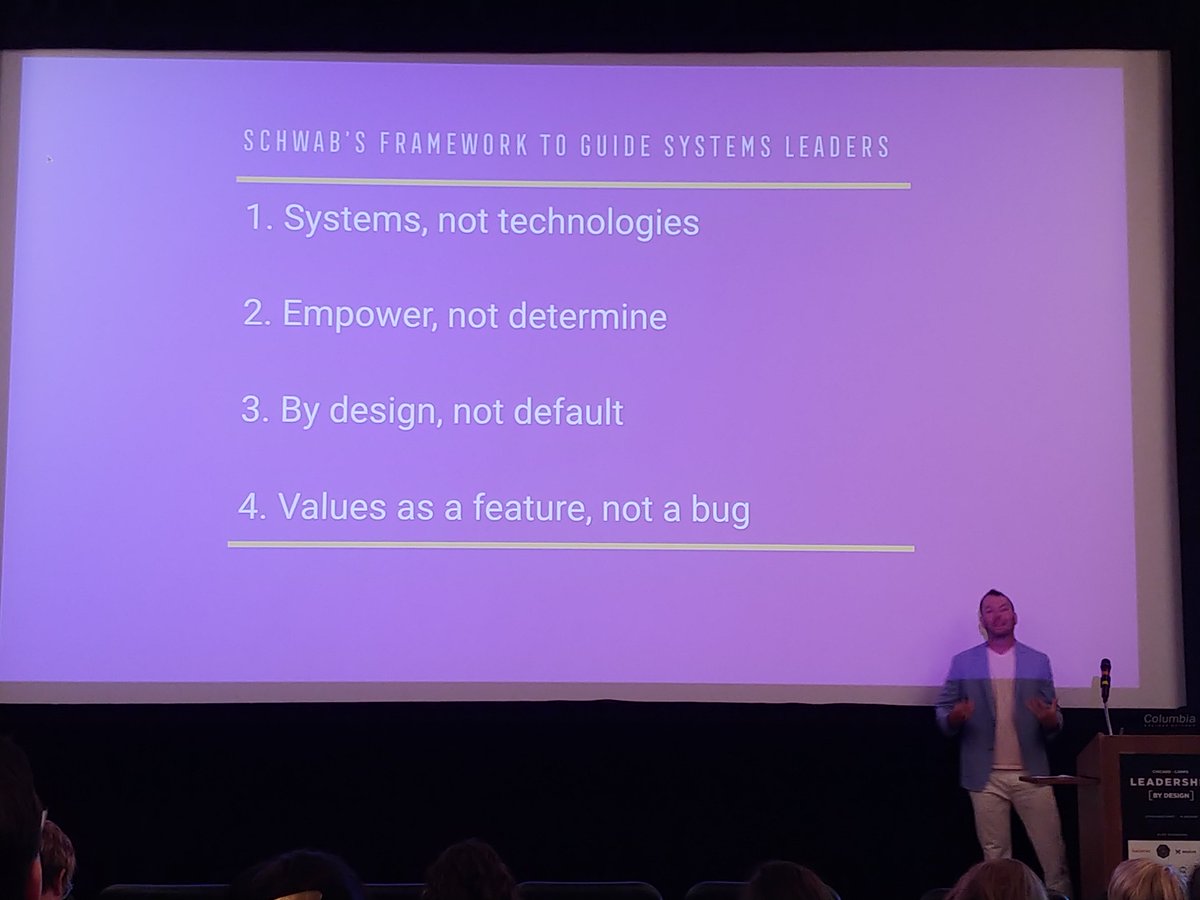 cbd_dharder's tweet photo. And, finally, something near and dear to my heart: systems. From @erova a mention of Schwab's Framework to Guide Systems Leaders. IMHO these are the keys to success. #LBDConf @cbdmarketing https://t.co/A8zX9Y4xDa
