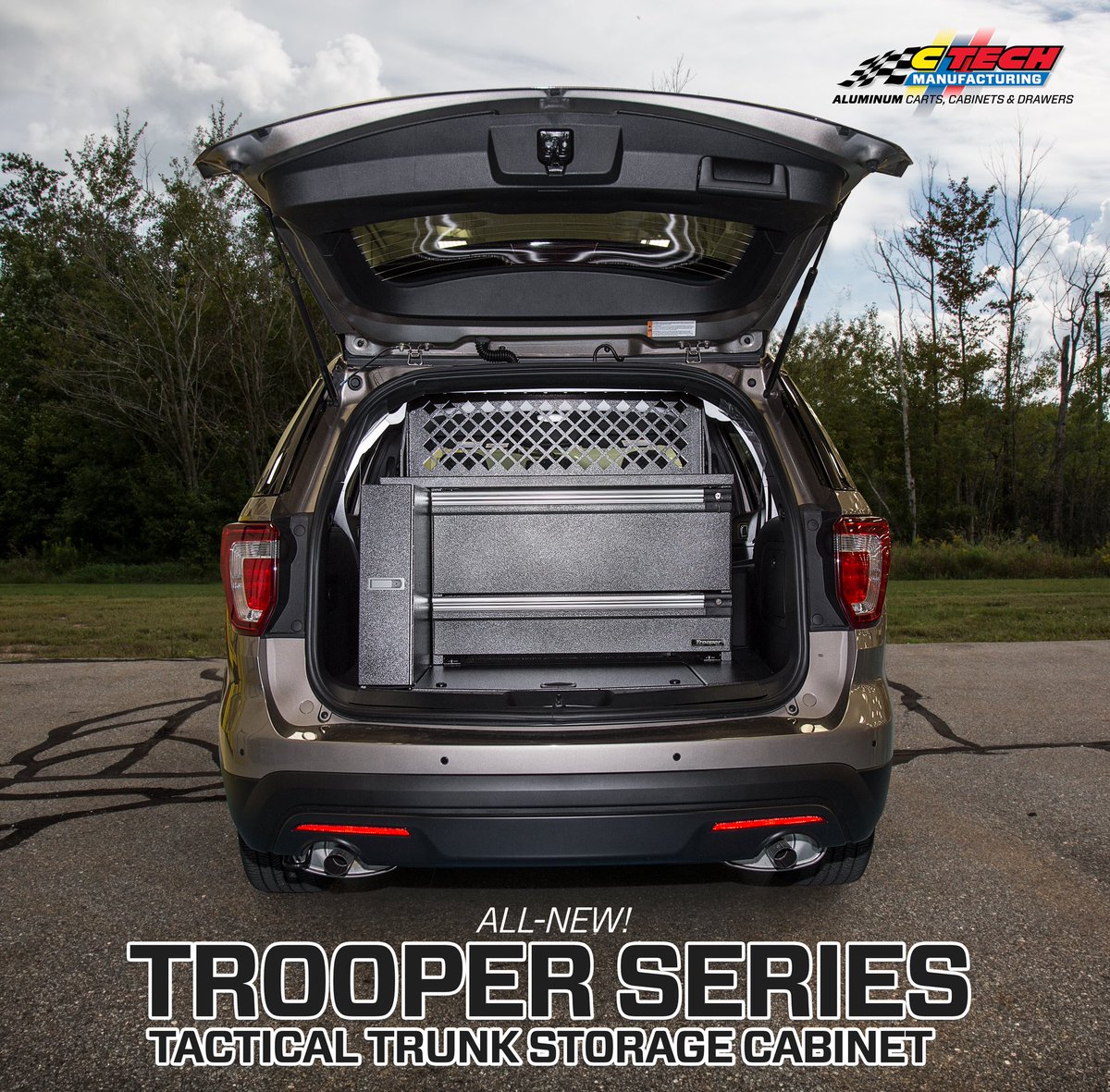 _CTech's tweet photo. Earlier this week we gave you a sneak peek of our new 'Trooper Series' tactical cabinets. Today, we're excited to officially introduce you all to this innovative tactical trunk storage cabinet inspired by our industry-leading tool drawer units! #trooper #trunkstorage #cabinet https://t.co/3zxLYiHgQn