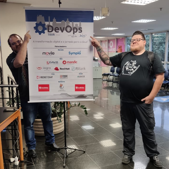 papodesysadmin's tweet photo. Boa tarde galera!
Já estamos em Porto Alegre para mais um DevOps Tour! É amanhã! Uma grade de palestras TOP e um dia de muita informação! 

Não é de POA? Não fique triste, leve o evento para a sua cidade ou região! Entre em contato conosco!

#papodesysadmin #eventos #devopstour https://t.co/4FkfdnV0ll