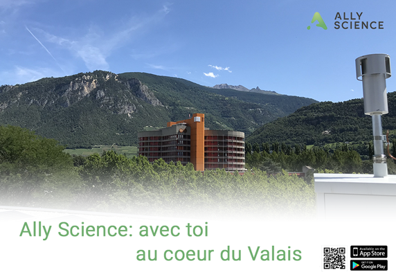 ally_science's tweet photo. C'est bien la concentration de #pollen 🌿de #Sion, au coeur du #Valais 🏔️ qui est affichée actuellement sur #AllyScience ! #RoadShow https://t.co/me26PqI3d8