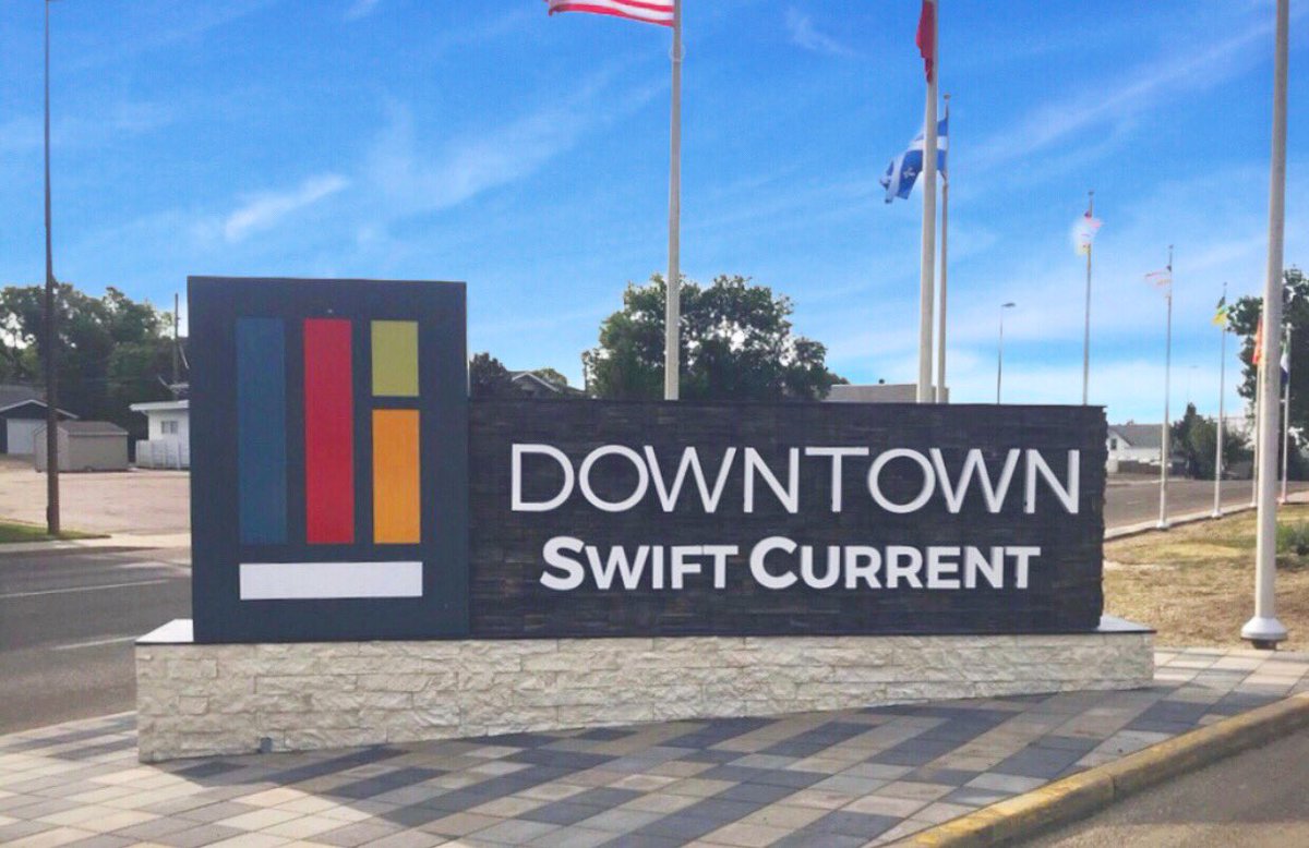 AllBriteSigns's tweet photo. Swift Current we hope you like your new DownTown sign...record turn around time for our team to have this one up &amp; running for the Western Canada Summer Games, that starts today! #allbritesigns #saskproud #westerncanadasummergames https://t.co/19XNcFbh3S