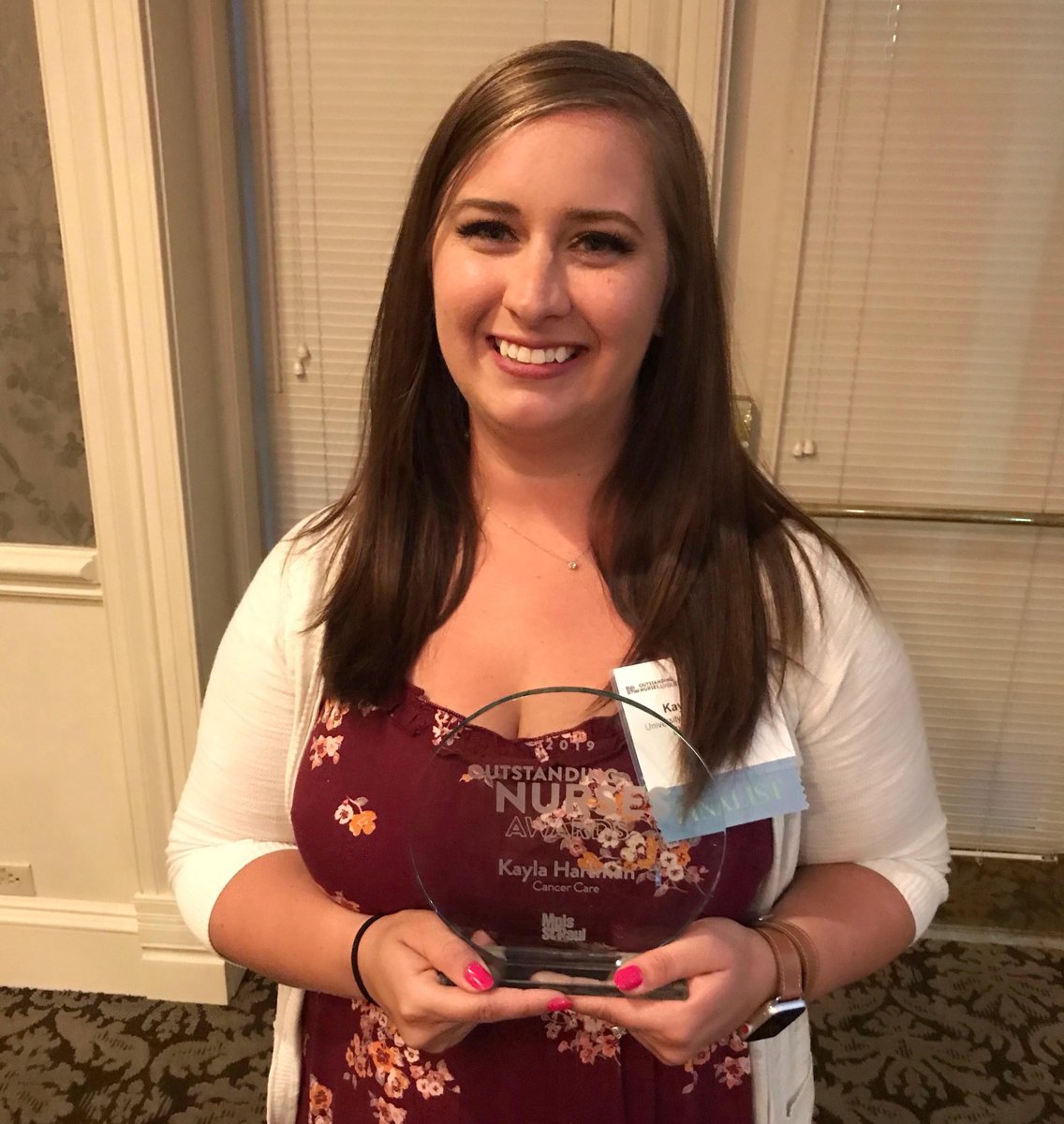 mhfvpediatrics's tweet photo. Presenting 2019 #OutstandingNurses Award honoree Kayla Hartman! Last night, she was recognized by @mspmag in the magazine's Cancer Care nursing category. 

Congrats, Kayla! You're a credit to your field and a shining example of dedicated service. #Nurses #nursing #healthcare https://t.co/vimPkPEoFo