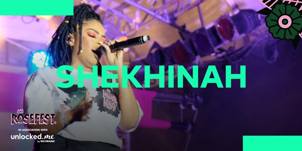 YouthXByNedbank's tweet photo. You know @shekhinahd totally killed it tonight! Put some respect on her name, fam 💯

#RoseFest19 #WatchMeBloom https://t.co/TVcgtNkA7p
