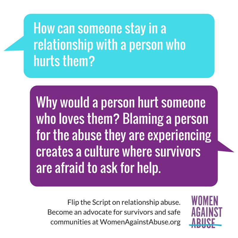 Blaming a survivor for the abuse they are experiencing now or in the past is WRONG. For today's #FlipTheScript, let's create conversations to help survivors feel safe and heard. Use our online resource to get started: buff.ly/2Vshgyz