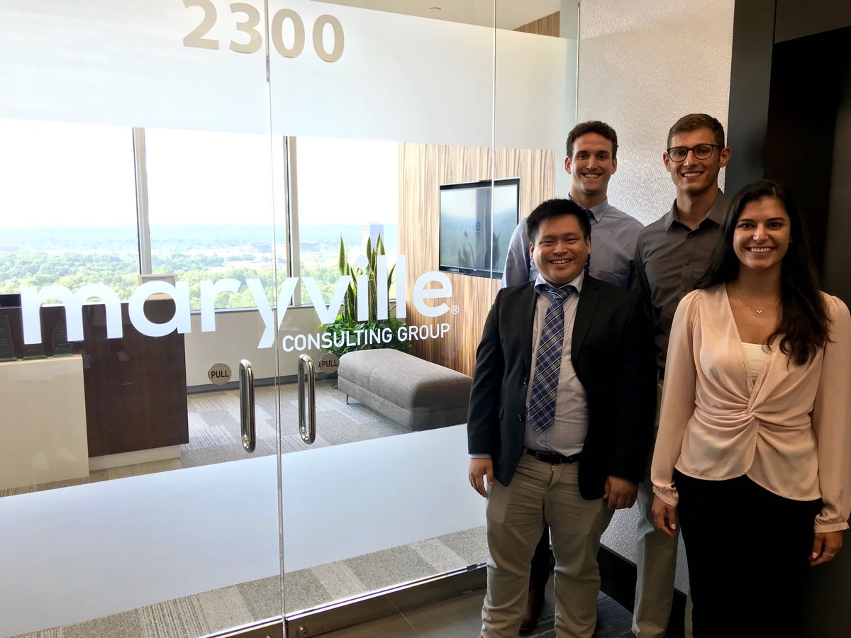 WeAreMCG's tweet photo. Today marks the end of our Summer Associates' time at Maryville. From competing in our Innovation Challenge to bringing their A-game during kickball playoffs, each of you made a significant impact over the last two months. Best wishes returning to class this fall! https://t.co/4scYgl3wtm