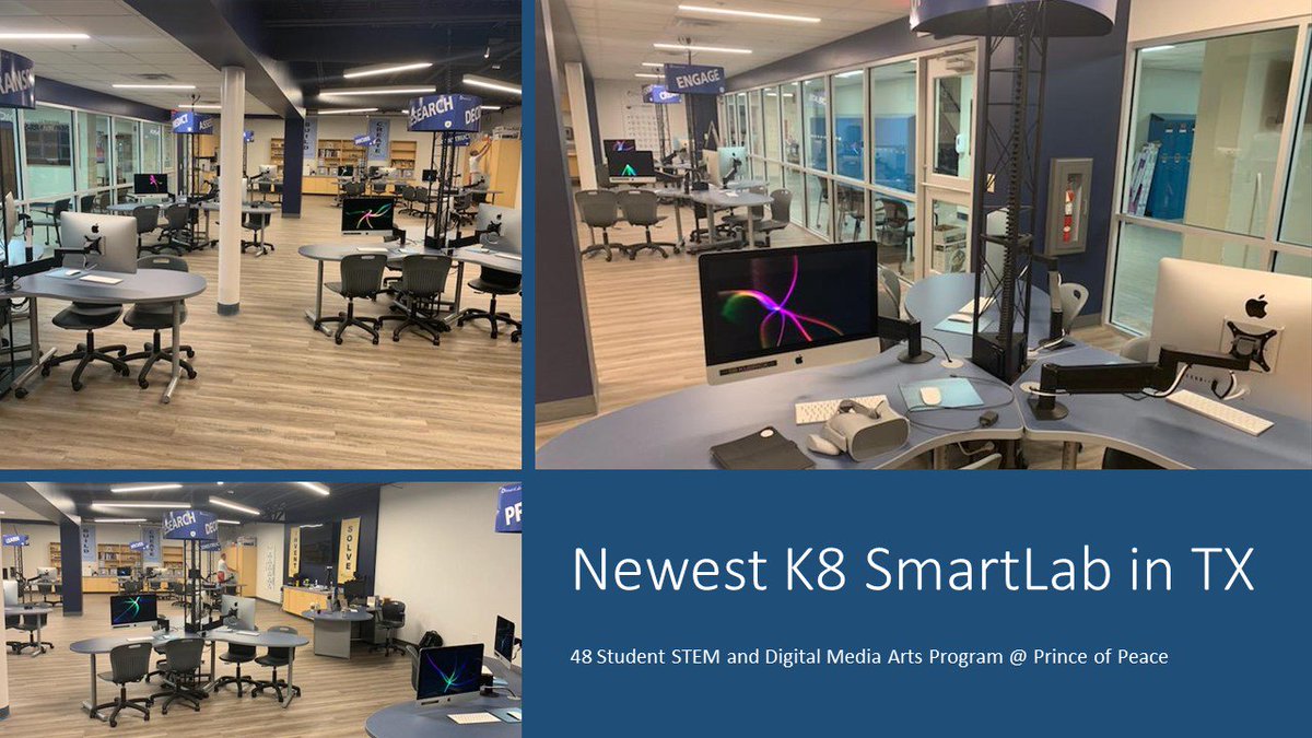 swhutton's tweet photo. Newest K8 SmartLab in TX, a 48 student STEM and Digital Media Arts. #txedtuesday #txschools #txed  #txstem #txstemed #txedchat #txteachers  #WomenWhoCode #txgirlsinstem #buildgreattxschools #WELeadTX #Tepsa #dfwatw @TXPrivateSchool https://t.co/AKzGPjIoiy